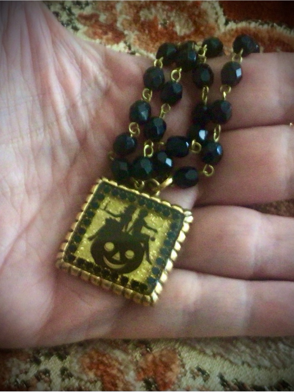 Vintage MAXIMAL ART John Wind Halloween pendant necklace!